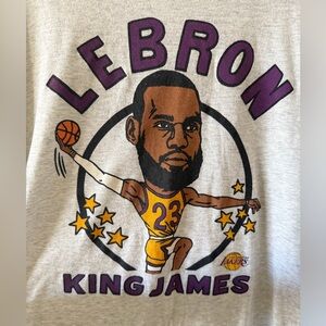 Homage Lebron “King” James LA Lakers Short Sleeve T-Shirt Men’s M Basketball